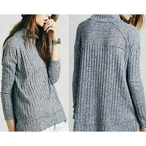 Free People Clarissa Ribbed Mock Neck Tunic Size Large